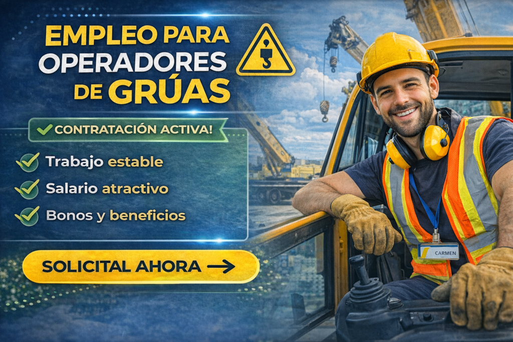 empleos para operadores de grúas